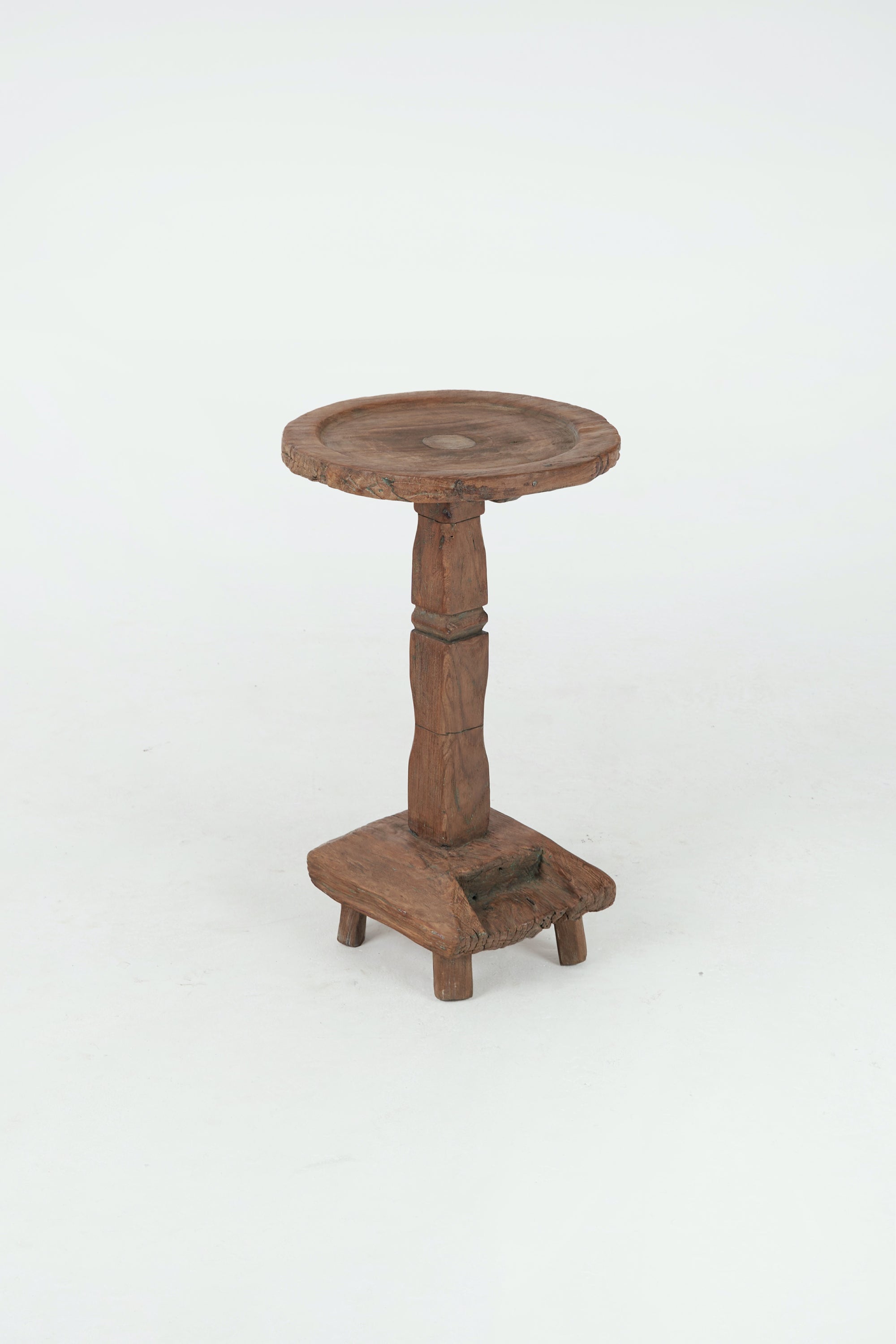 The Primitive Pedestal Side Table