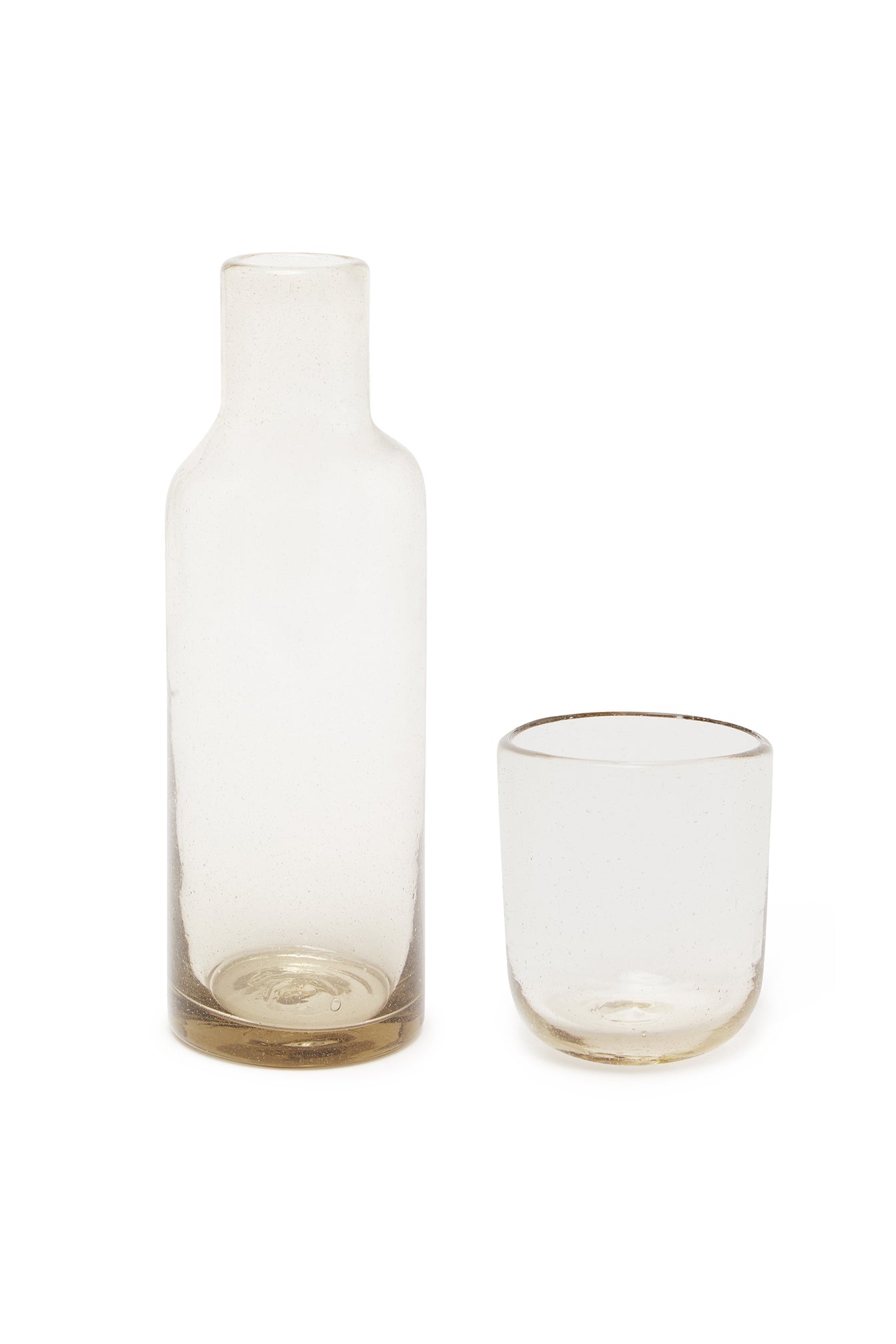 Blown Glass Carafe With Glass
